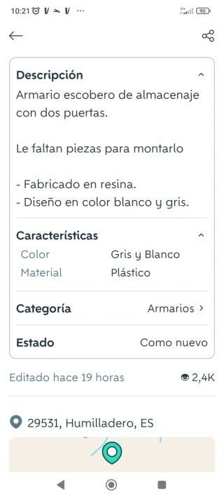 Armario Escobero Blanco