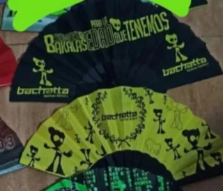 Abanicos Bachatta Negros y Amarillos