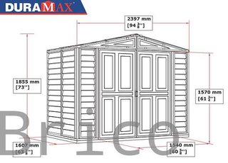 Caseta PVC Duramate III 160x239x185 cm - Duramax