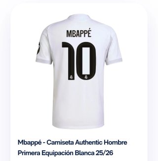 Camiseta Real Madrid Mbappé 10 25/26