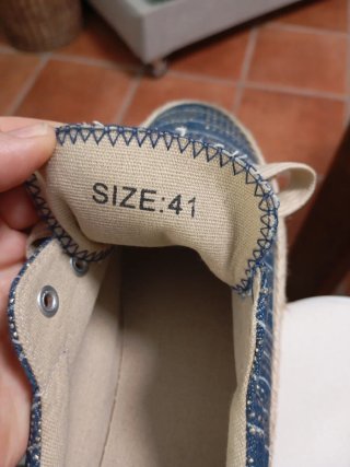 Zapatillas esparto tela vaquera sin estrenar