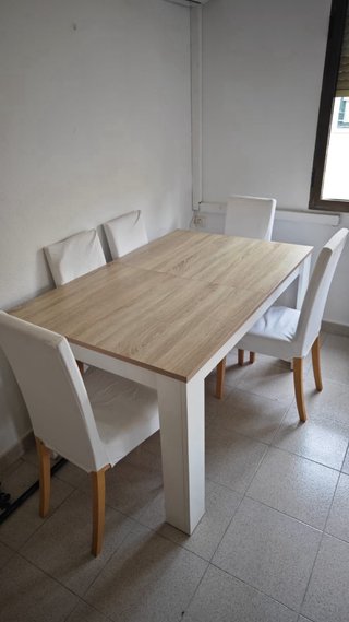 Silla BERGMUND IKEA efecto roble beige