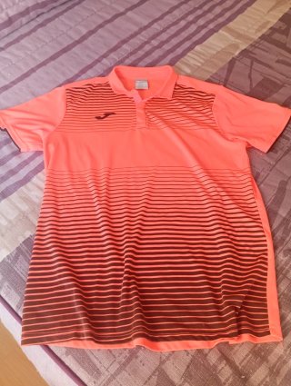 Camiseta Polo Joma Talla L Naranja Rayas