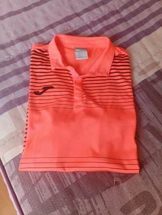 Camiseta Polo Joma Talla L Naranja Rayas