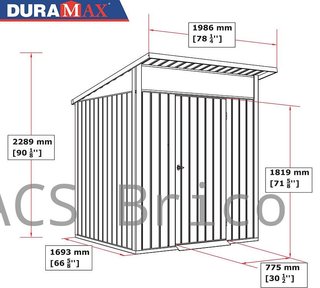 Caseta Metálica Palladium 196x198x228 cm - Duramax