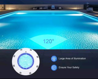 2 Focos LED Piscina 12V RGB con Mando. Descripción