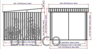 Caseta Metálica Guarda Bicicletas 202x196x140 cm - Duramax