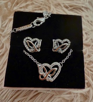 Conjunto Pandora Corazón Infinito Plata