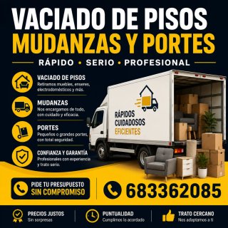 Portes, mudanzas, vaciados de pisos