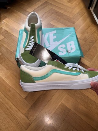 Zapatillas Vans Old Skool Beige y Verde