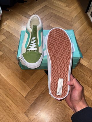 Zapatillas Vans Old Skool Beige y Verde