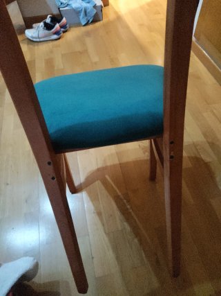 Sillas de comedor madera y tela