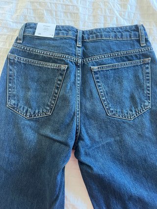Pantalón vaquero Mango recto azul oscuro T36