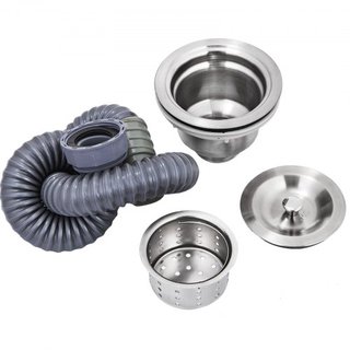 Lavatrice in Acciaio Inox Fatta a Mano Non Magnetica, Lavandino da Cucina 1 Scomparto 17.5 x 10 x 16.5 Pollici