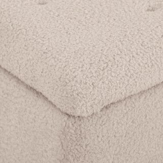 Banco de Cama con Compartimento de 57L, Banco Contenedor de Poliéster para Dormitorio y Entrada, 95X38X45Cm, Beige