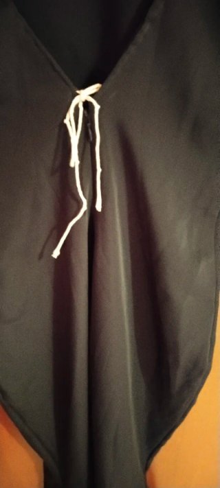 Vestido fiesta azul oscuro manga encaje Talla S