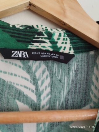 Vestido Zara hojas lazo midi Talla XS