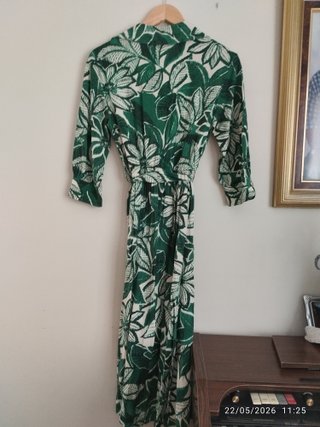 Vestido Zara hojas lazo midi Talla XS