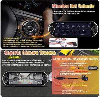 Radio coche Android 14 pantalla táctil 1DIN NUEVO