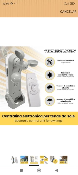 Sensor BeWeather S1 para toldos