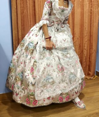 Traje Fallera Niña Rosa Claro 10-12 Años