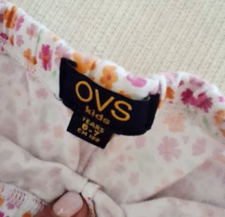 Leggings bambina 6-7 anni fantasia floreale e rosa