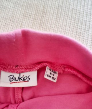 Leggings bambina 6-7 anni fantasia floreale e rosa