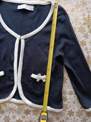 Chaqueta corta Zara negra con lazos talla L