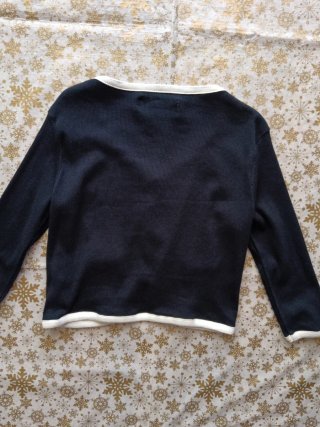 Chaqueta corta Zara negra con lazos talla L