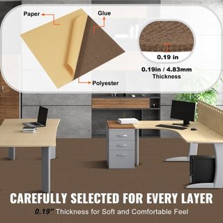 Lastre di moquette autoadesive, lastre quadrate da 18 «x 18", lastre di moquette morbide e imbottite, facile installazione fai-da-te per camera da letto, soggiorno, interni ed esterni...