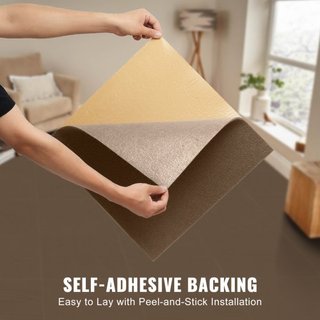 Lastre di moquette autoadesive, lastre quadrate da 18 «x 18", lastre di moquette morbide e imbottite, facile installazione fai-da-te per camera da letto, soggiorno, interni ed esterni...