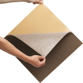 Lastre di moquette autoadesive, lastre quadrate da 18 «x 18", lastre di moquette morbide e imbottite, facile installazione fai-da-te per camera da letto, soggiorno, interni ed esterni...