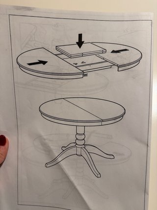 Mesa redonda extensible + 6 sillas LIATORP IKEA
