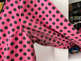 Vestido Sevillana Lunares Rosa y Negro