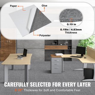 Losetas autoadesive per moquette, quadrati da 24" x 24", piastrelle per moquette per pavimenti, piastrelle per moquette morbide e imbottite, facile installazione fai-da-te per camera da letto, soggiorno, interni e altro