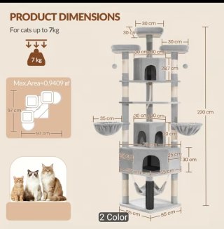 Torre para gatos 2,20m