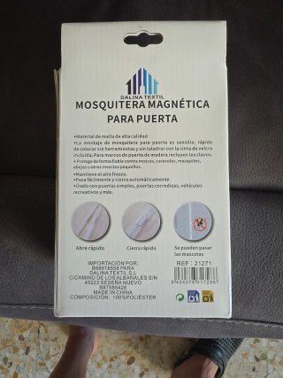 Mosquitera Magnética para Puerta 120x220cm