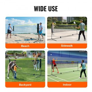 Juego de Red de Bádminton de 10 pies, Red Portátil para Volleyball y Pickleball