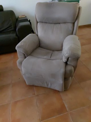 Sofá Relax Beige Tela