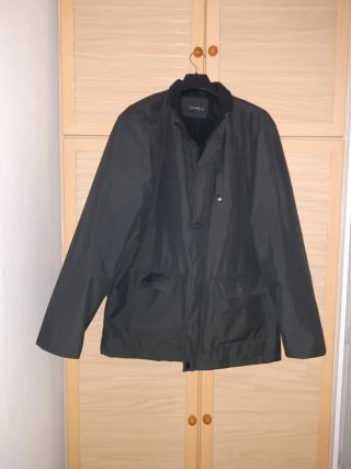 Gabardina forrada hombre negra