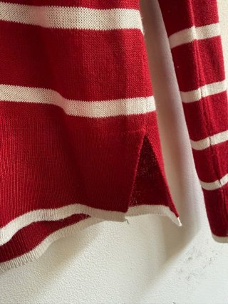 Jersey fino rayas rojas y blancas