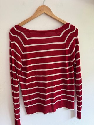 Jersey fino rayas rojas y blancas