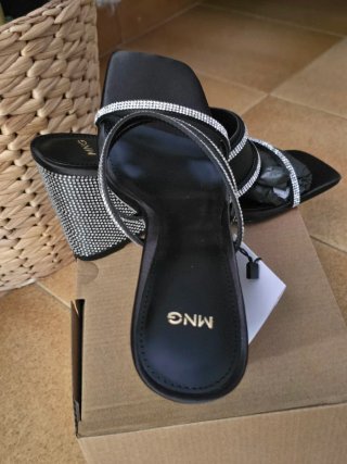 Sandalias Mango Talla 38 Brillantes