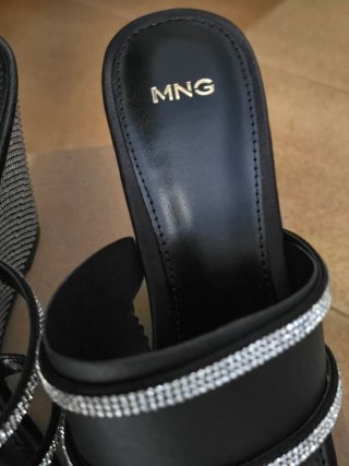 Sandalias Mango Talla 38 Brillantes