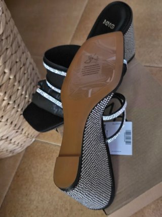 Sandalias Mango Talla 38 Brillantes