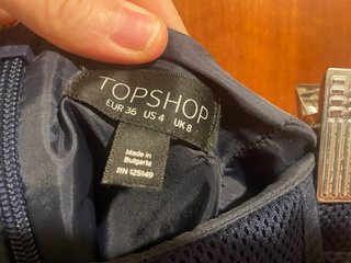 Falda Topshop azul marino