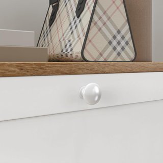 Zapatero Slim Con 3 Estantes Regulables a 2 Niveles O Extraíbles para 12 Pares, Mueble Zapatero en Aglomerado Y MDF Ahorra Espacio, 60X24.5X75.5 Cm, Blanco Y Roble