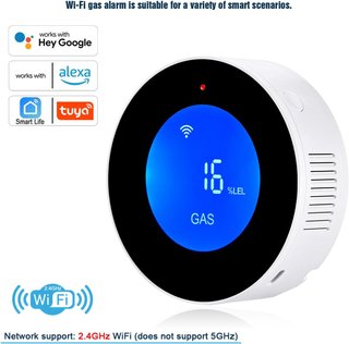 Detector Gas WiFi Inteligente Tuya/Alexa