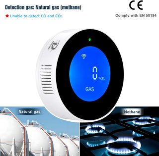 Detector Gas WiFi Inteligente Tuya/Alexa