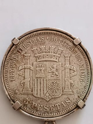 Moneda Antigua Plata 1870 España